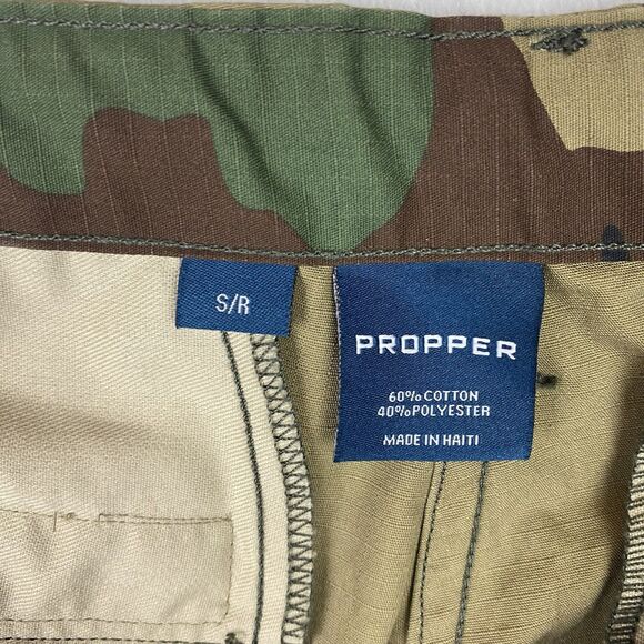 Propper Woodland Camo Ripstop Cargo Pants Men's S/R Military BDU Tactical w/Belt - Picture 6 of 9